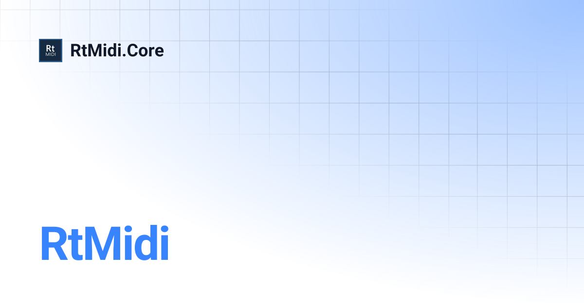 RtMidi | RtMidi.Core